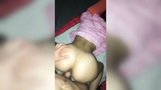 Doggy Style: big butt brunette fucked doggy POV homemade video #3